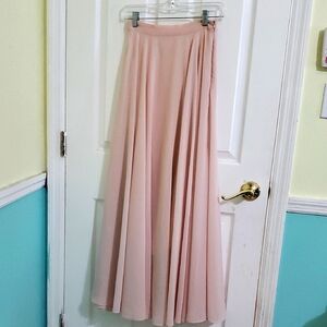 Lucy Paris Blush Pink Elegant Wedding Prom Night Party Full Maxi Skirt XS